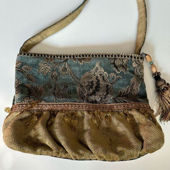 Vintage Sharif Tapestry Shoulder Bag with Beaded Tassels - Picture 3 of 16